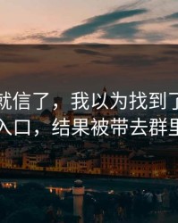 我差点就信了，我以为找到了爱游戏官方入口，结果被带去群里话术