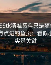 我以为99tk精准资料只是随便看看，结果差点点进钓鱼页：看似小事，其实是关键
