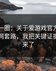 我查了一圈：关于爱游戏官方网站的伪装官网套路，我把关键证据整理出来了