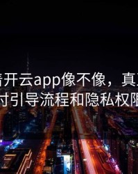 别只盯着开云app像不像，真正要看的是支付引导流程和隐私权限申请