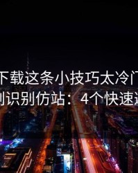 爱游戏下载这条小技巧太冷门，却能立刻识别仿站：4个快速避坑