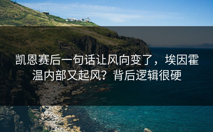 凯恩赛后一句话让风向变了,埃因霍温内部又起风?背后逻辑很硬 凯恩赛后一句话让风向变了,埃因霍温内部又起风?背后逻辑很硬
