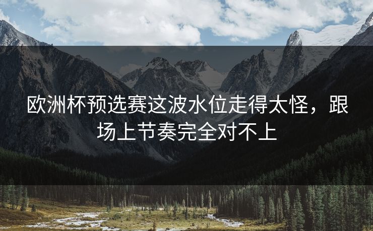 欧洲杯预选赛这波水位走得太怪,跟场上节奏完全对不上 欧洲杯预选赛这波水位走得太怪,跟场上节奏完全对不上